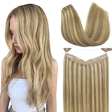 Halo Clip-in Extensions – 1 hårremsa Inbyggd tråd 16-22A#