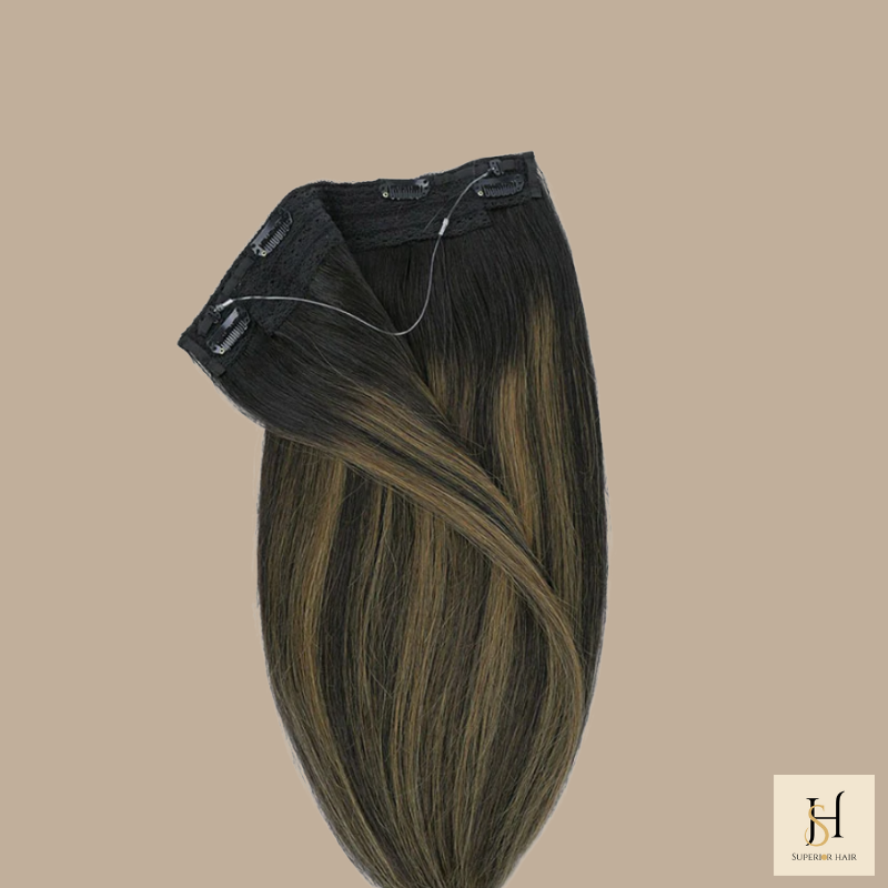 Halo Clip-in -pidennykset – 1 hiusnauha Sisäänrakennettu lanka 1B-6-1B#