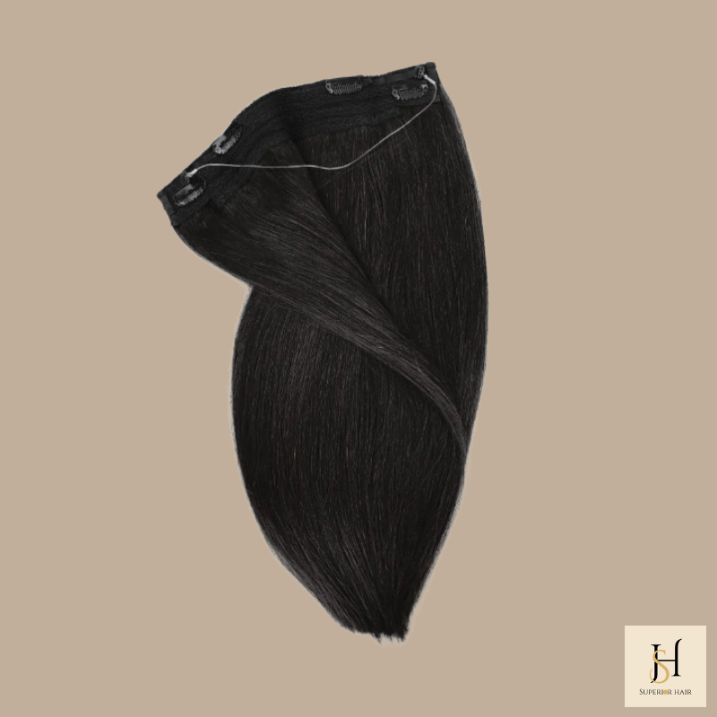 Halo Clip-in Extensions – 1 hiusnauha Sisäänrakennettu lanka 1B#