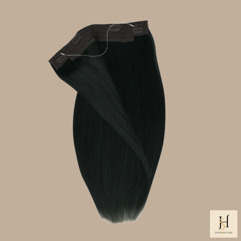 Halo Clip-in -pidennykset – 1 hiusnauha · Sisäänrakennettu lanka · Helppo asennus 1#