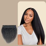 Extension à Clips Yaki Straight Noir Mono Bande Noir
