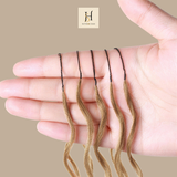 Extensions Feather Weft B-Curly – Mèches fines à nouer 27# B-Curly