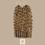 Extensions Feather Weft B-Curly – Mèches fines à nouer 27# B-Curly