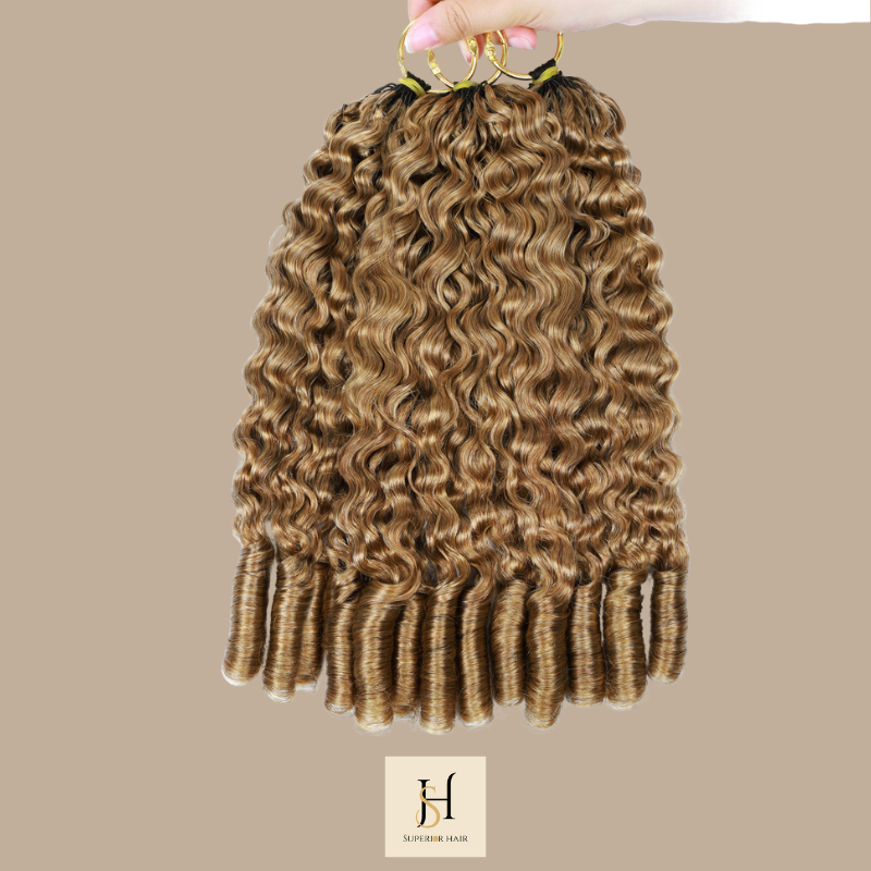 Extensions Feather Weft B-Curly – Mèches fines à nouer 27# B-Curly