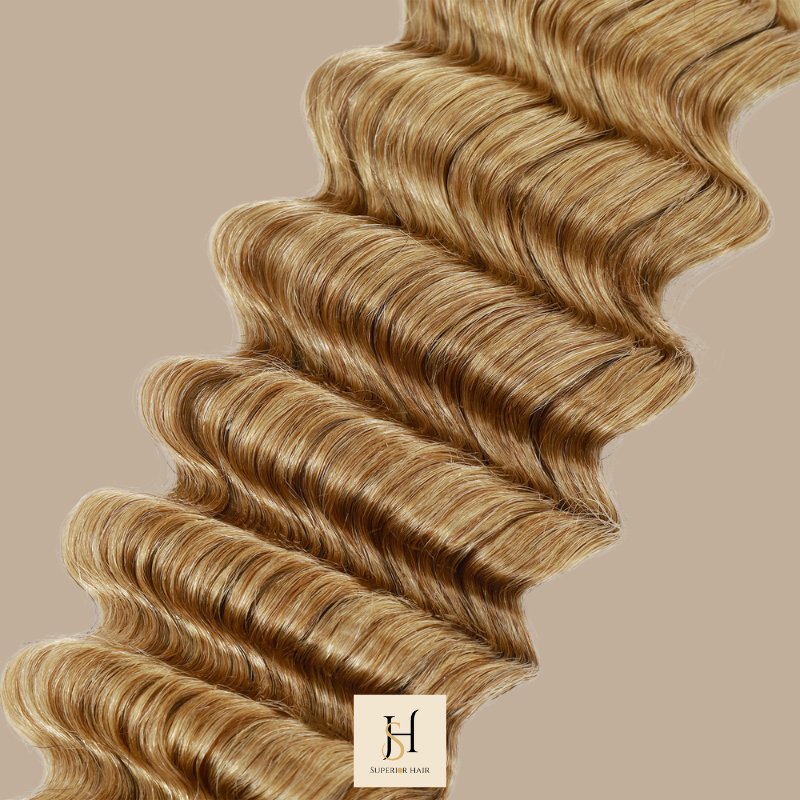 Extensions Feather Weft Deep Wave 27# – Mèches fines à nouer 27# Deep Wave