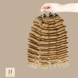 Extensions Feather Weft Deep Wave 27# – Mèches fines à nouer 27# Deep Wave