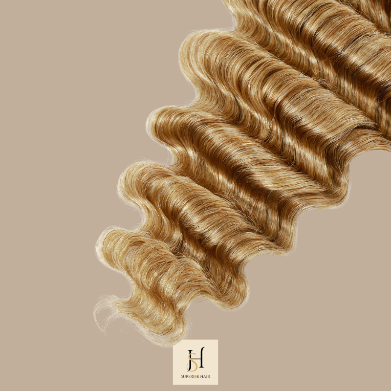 Extensions Feather Weft Deep Wave 27# – Mèches fines à nouer 27# Deep Wave