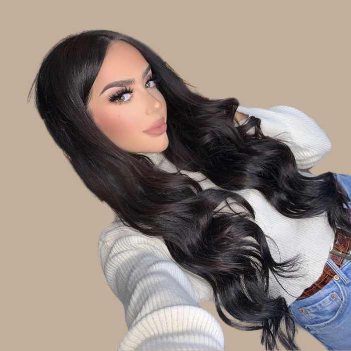 Extension à Clips Body Wave Noir Mono Bande Noir