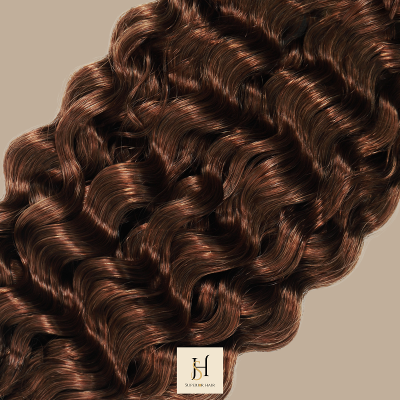 Extensions Feather Weft B-Curly – Mèches fines à nouer 30# B-Curly
