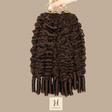 Extensions Feather Weft B-Curly – Mèches fines à nouer 4# B-Curly