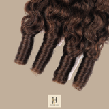 Extensions Feather Weft B-Curly – Mèches fines à nouer 4# B-Curly