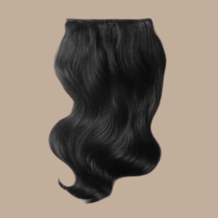 Extension à Clips Body Wave Noir Mono Bande Noir