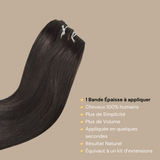 Extension à Clips Straight Brun Mono Bande