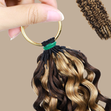 Extensions Feather Weft B-Curly – Mèches fines à nouer P4 27# B-Curly