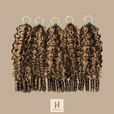 Extensions Feather Weft B-Curly – Mèches fines à nouer P4 27# B-Curly
