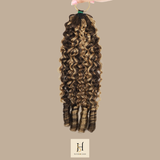 Extensions Feather Weft B-Curly – Mèches fines à nouer P4 27# B-Curly