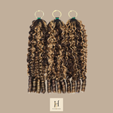 Extensions Feather Weft B-Curly – Mèches fines à nouer P4 27# B-Curly