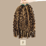 Extensions Feather Weft B-Curly – Mèches fines à nouer P4 27# B-Curly