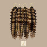 Extensions Feather Weft Deep Wave P4/27# – Mèches fines à nouer P4 27# Deep Wave