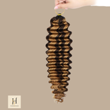 Extensions Feather Weft Deep Wave P4/27# – Mèches fines à nouer P4 27# Deep Wave
