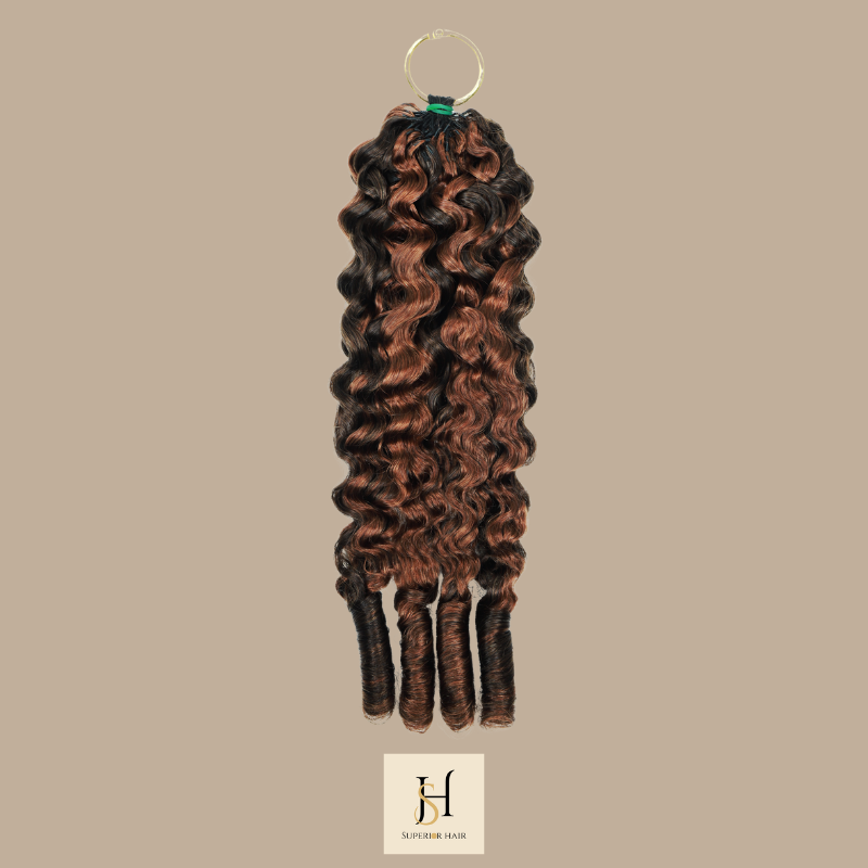 Extensions Feather Weft B-Curly – Mèches fines à nouer P4 30# B-Curly