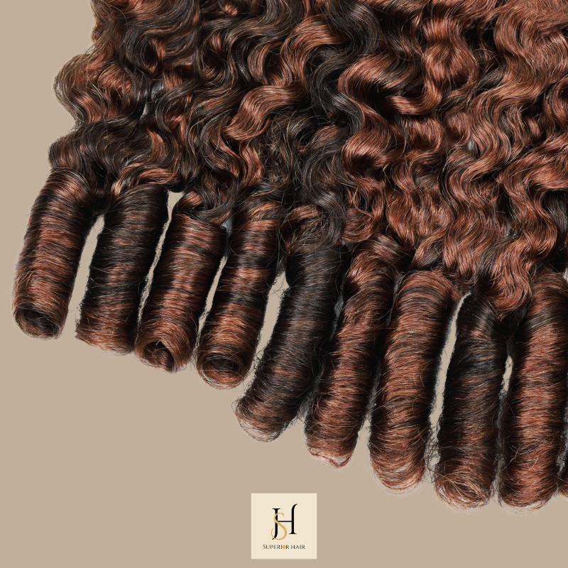 Extensions Feather Weft B-Curly – Mèches fines à nouer P4 30# B-Curly
