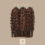 Extensions Feather Weft B-Curly – Mèches fines à nouer P4 30# B-Curly