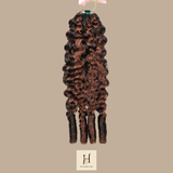 Extensions Feather Weft B-Curly – Mèches fines à nouer P4 30# B-Curly