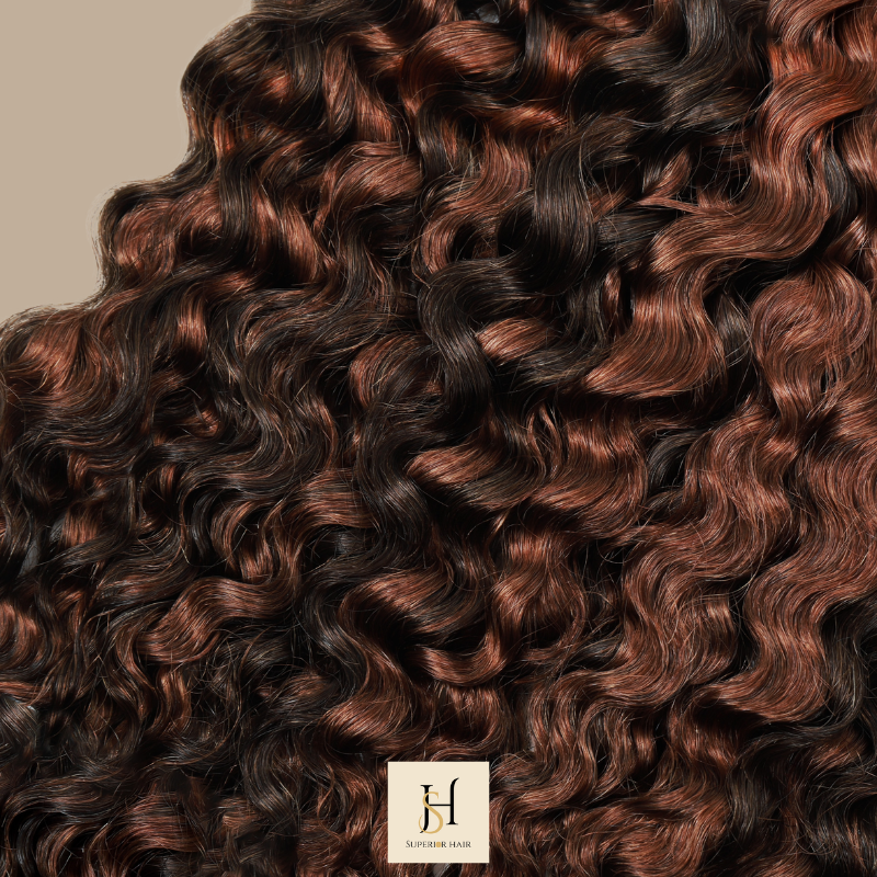 Extensions Feather Weft B-Curly – Mèches fines à nouer P4 30# B-Curly
