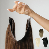 Halo Clip-in Extensions – 1 hiusnauha · Sisäänrakennettu lanka · Helppo asennus
