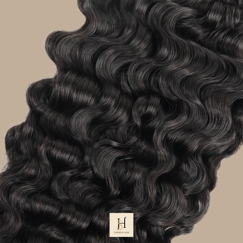 Extensions Feather Weft B-Curly – Mèches fines à nouer
