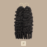 Extensions Feather Weft B-Curly – Mèches fines à nouer