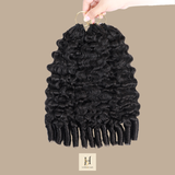 Extensions Feather Weft B-Curly – Mèches fines à nouer