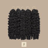 Extensions Feather Weft B-Curly – Mèches fines à nouer