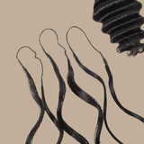 Przedłużenia z wątku piórkowego o głębokiej fali – cienkie wiązane pasma