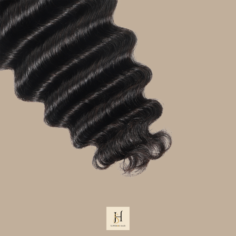 Extensions Feather Weft Deep Wave – Mèches fines à nouer Deep Wave