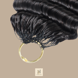 Extensions Feather Weft Deep Wave – Mèches fines à nouer Deep Wave