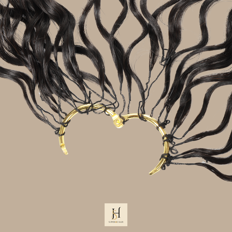 Extensions Feather Weft Deep Wave – Mèches fines à nouer Deep Wave