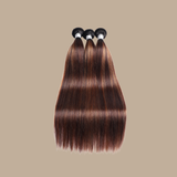 Tissage Straight | Chatain Méché | T1B4/30#