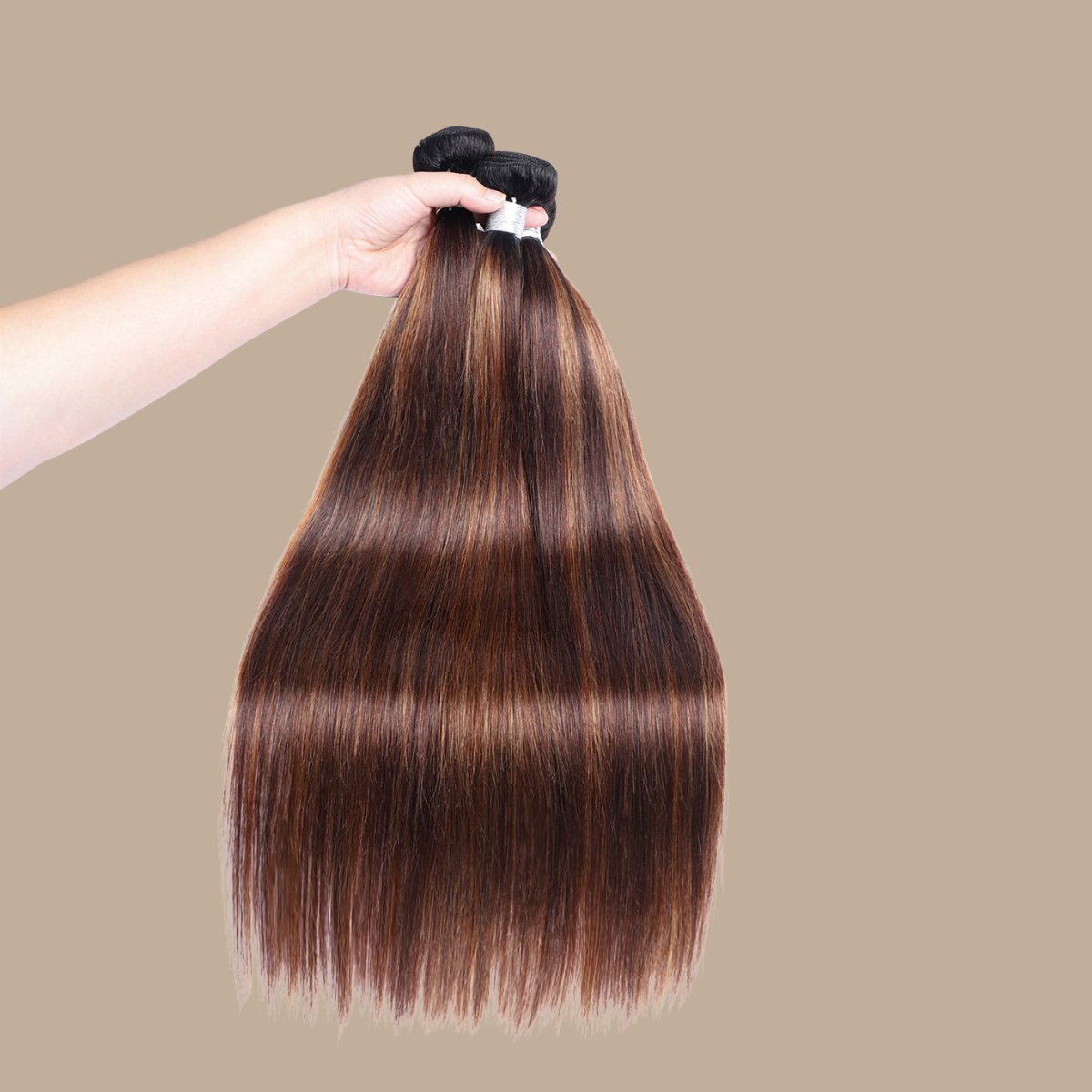 Tissage Straight | Chatain Méché | T1B4/30#