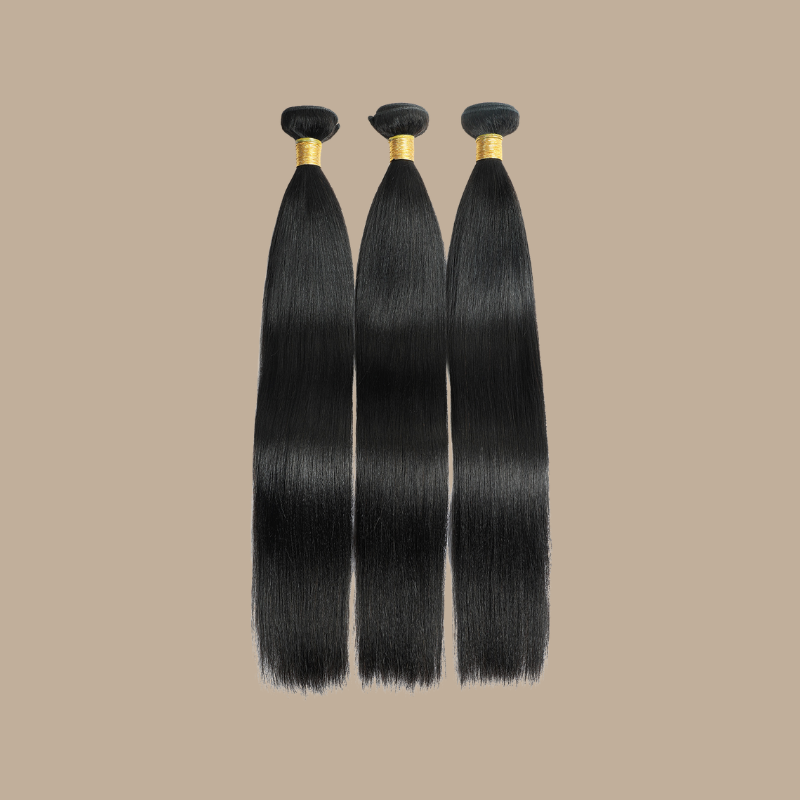 3 Paquets de Tissage Cheveux Vierge REMY Hair X-Yaki Brun Foncé
