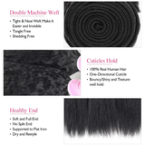 3 Paquets de Tissage Cheveux Vierge REMY Hair X-Yaki Brun Foncé