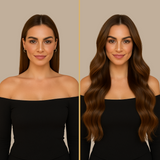 Avant Après Extensions de Cheveux 100% Naturels