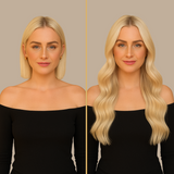 Avant Après Extensions de Cheveux 100% Naturels
