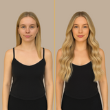 Avant Après Extensions de Cheveux 100% Naturels