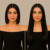 Avant Après Extensions de Cheveux 100% Naturels
