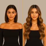 Avant Après Extensions de Cheveux 100% Naturels