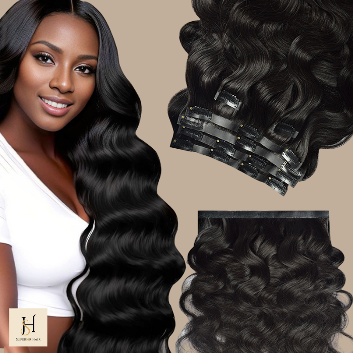 InvisiClip - Extension à Clips Body Wave 1B# 1B# 120 Gr - 6 bandes