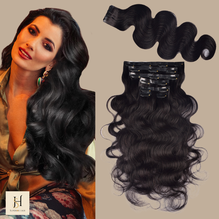 InvisiClip - Extension à Clips Body Wave 1B# 1B# 120 Gr - 6 bandes