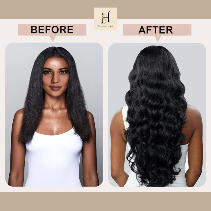 InvisiClip - Extension à Clips Body Wave 1B# 1B# 120 Gr - 6 bandes